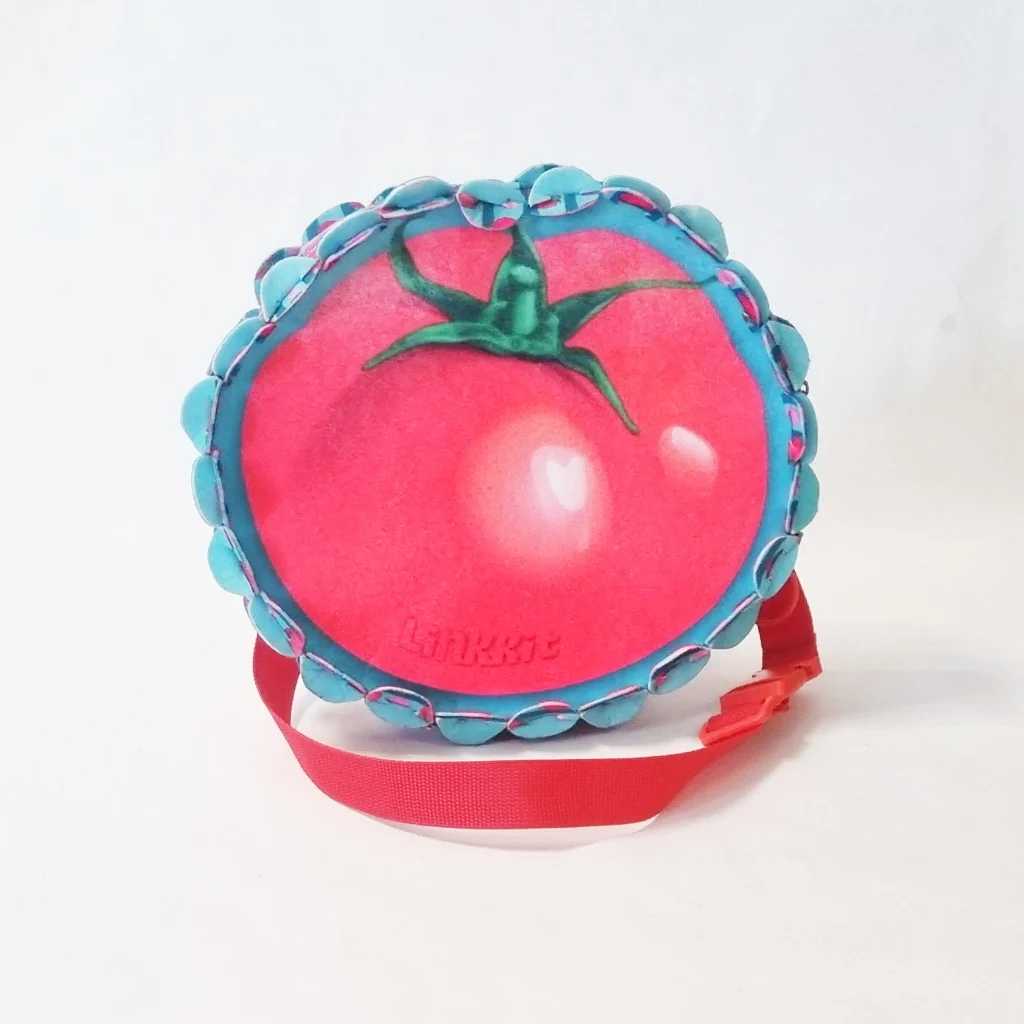 LinkKit tomato crossbody bag textile kit with food-inspired modular design